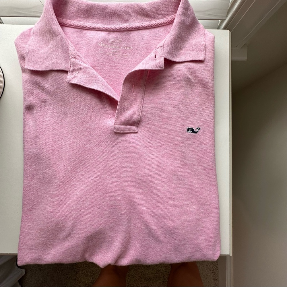 Vineyard Vines Men’s Pink Slim Fit Collard Shirt size large